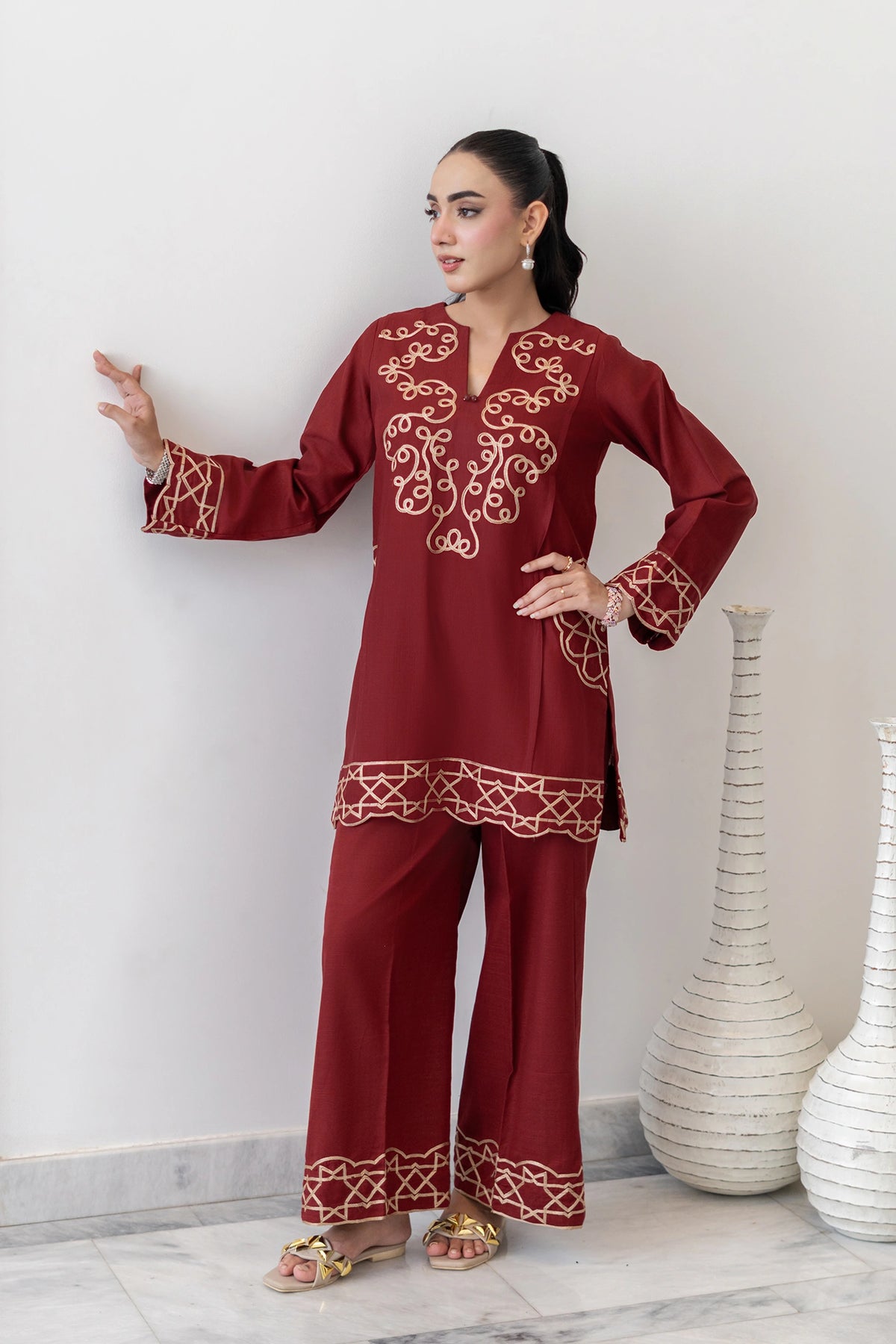 Crimson Red 2pc Co-ord