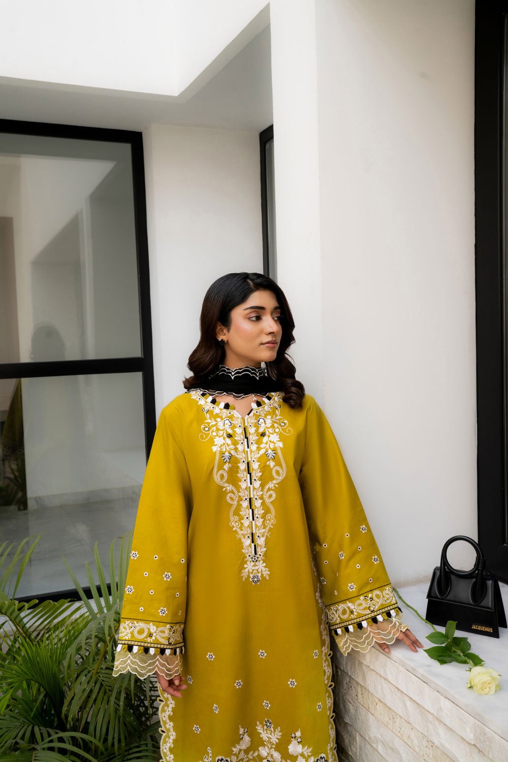 SAFFRON MUSTARD LUXURY EMBROIDERED LAWN