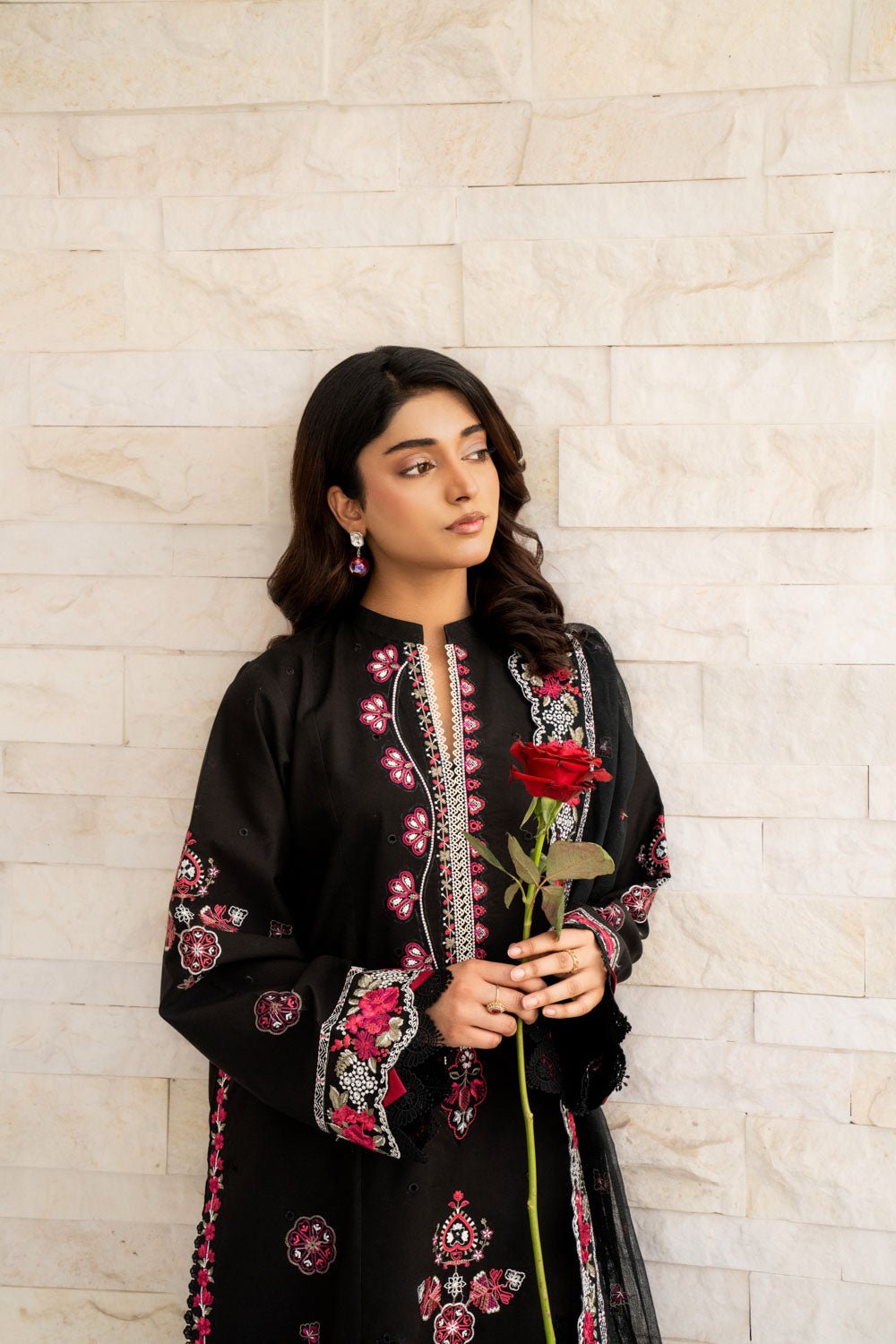 MIDNIGHT BLACK LUXURY EMBROIDERED LAWN
