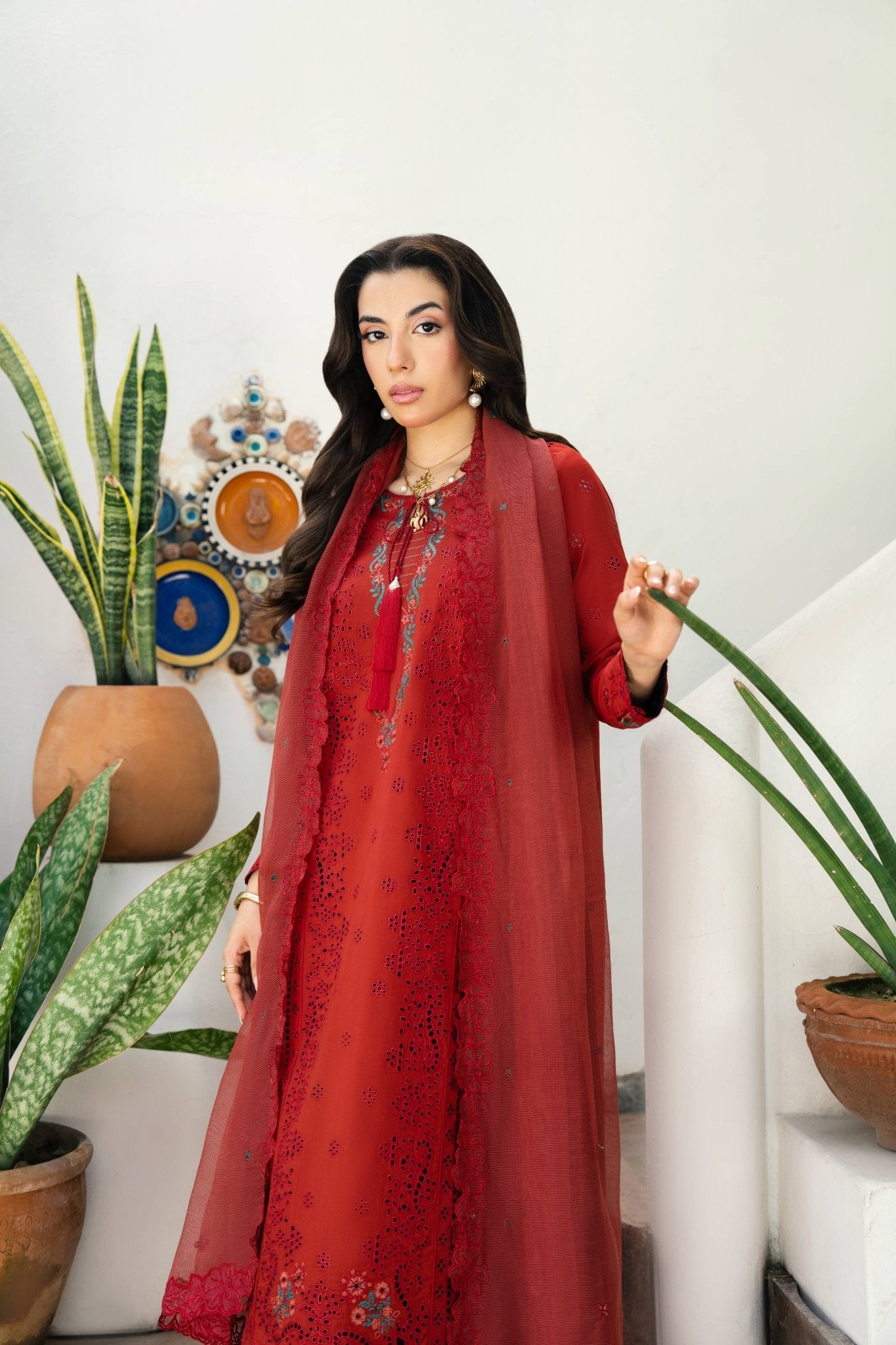 CRIMSON BLOOM LUXURY EMBROIDERED LAWN
