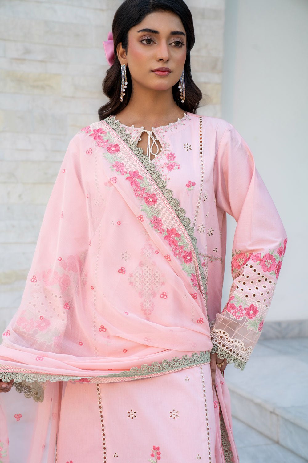 POWDER PINK LUXURY EMBROIDERED LAWN