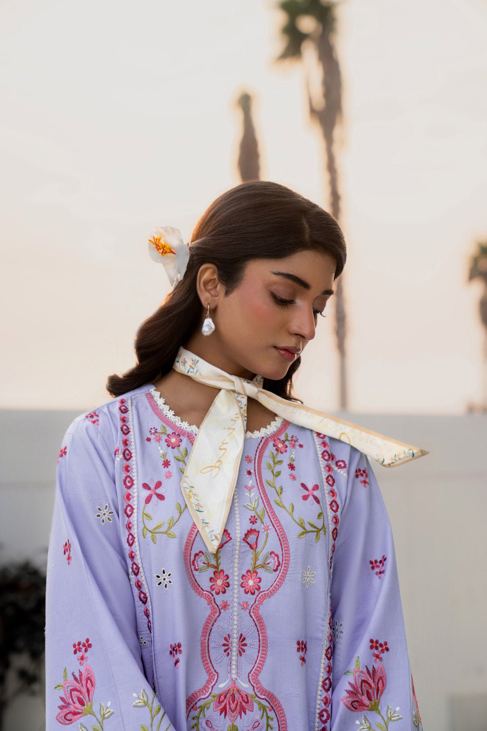 SKY BLUE LUXURY EMBROIDERED LAWN