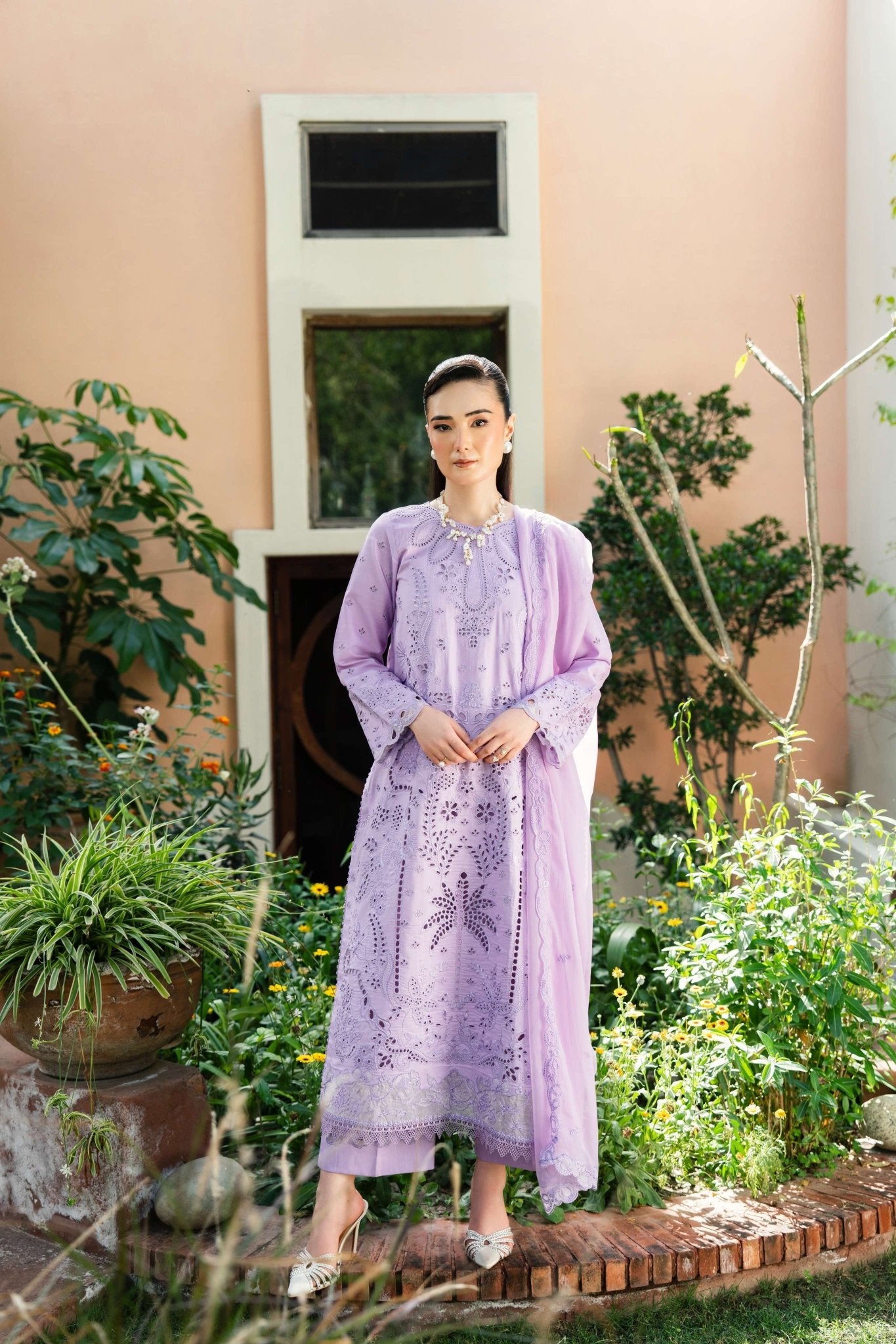 LILAC LACE LUXURY EMBROIDERED LAWN