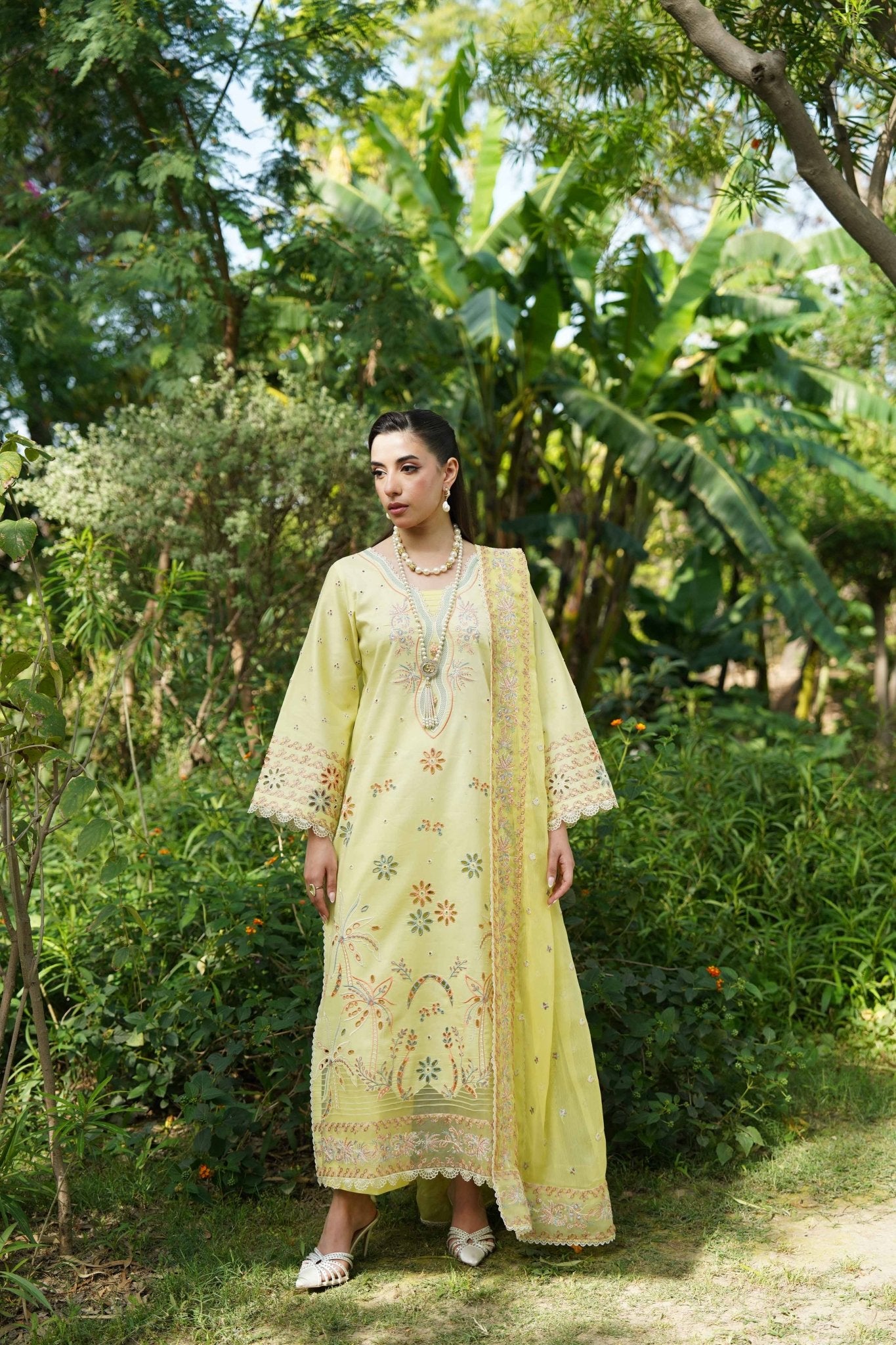 LEMON GARDEN LUXURY EMBROIDERED LAWN